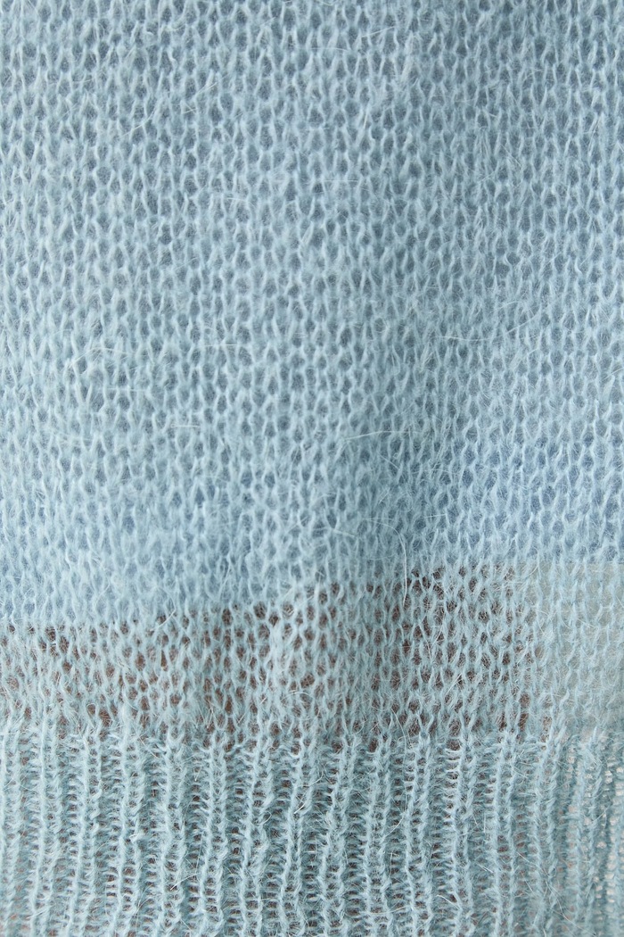 Sukienka sweterkowa z moherem WKSFERVORE Weekend Max Mara niebieski 2625396016600