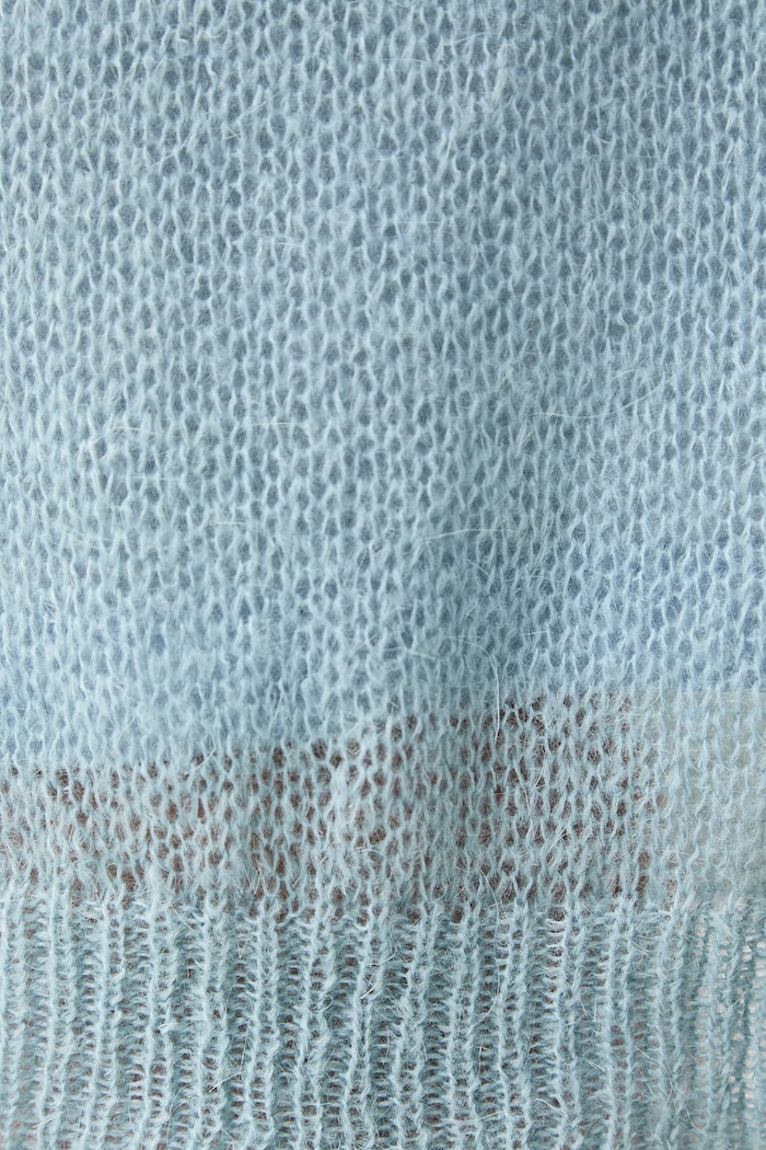 Sukienka sweterkowa z moherem WKSFERVORE Weekend Max Mara niebieski 2625396016600
