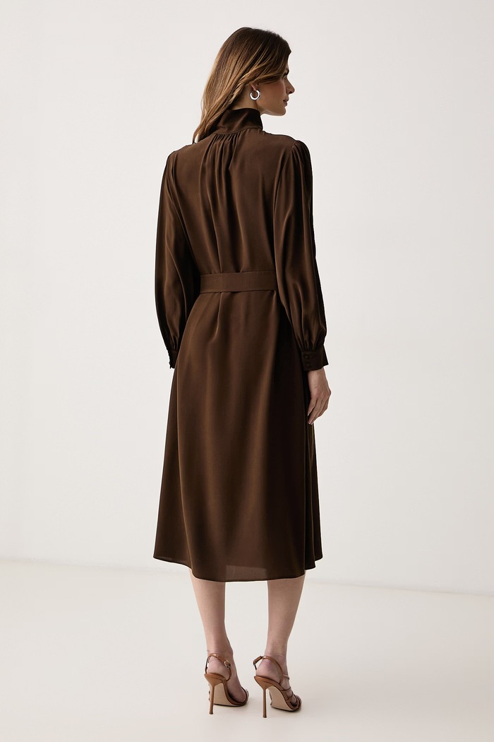 Odzież Weekend Max Mara Sukienka jedwabna WKSBLOCCO 2625226026600 brązowy