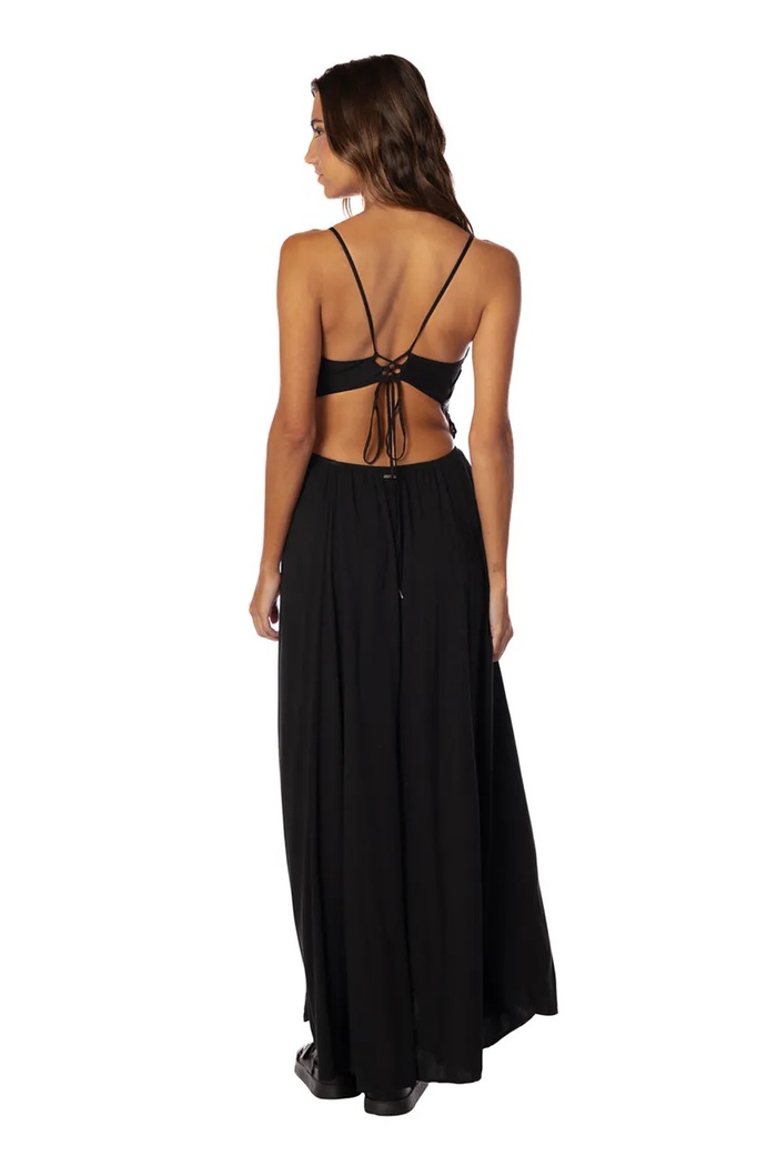 Maaji Sukienka letnia z wiskozy Palm Grove Owen PT2530CLD002 czarny AW26
