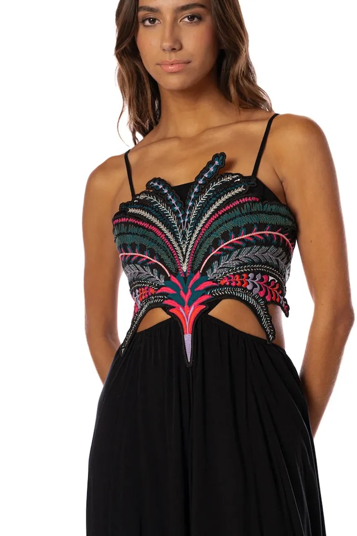 Odzież Maaji Sukienka letnia z wiskozy Palm Grove Owen PT2530CLD002 czarny