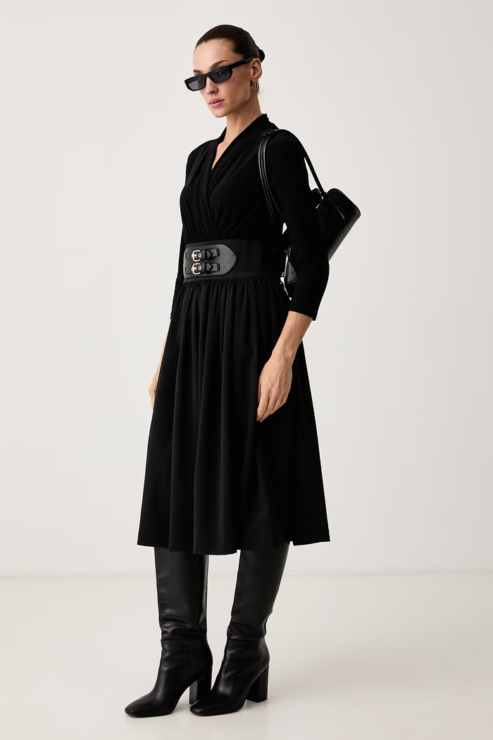 Joseph Ribkoff Sukienka rozkloszowana 253185 czarny AW26