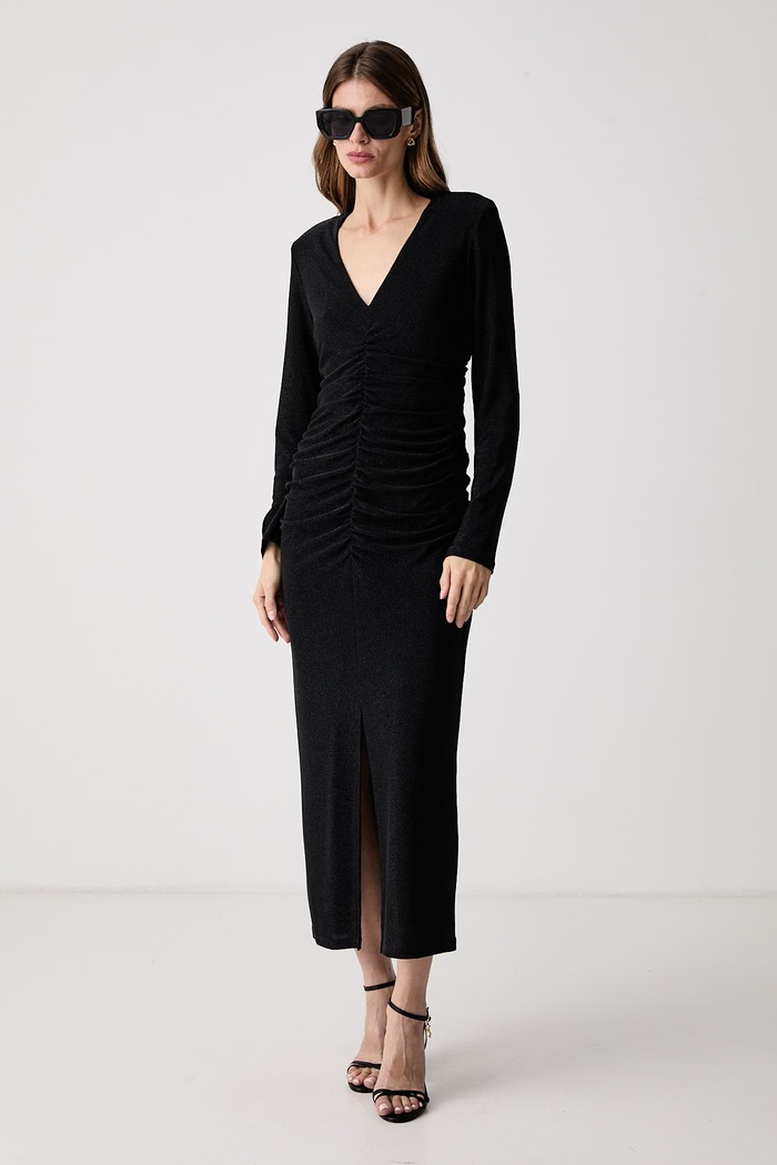 Joseph Ribkoff Sukienka drapowana 264161 czarny AW26
