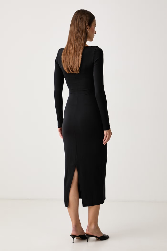 Odzież Le Privé Sukienka z wiskozą CLAUDIA NOIR LP00829 czarny