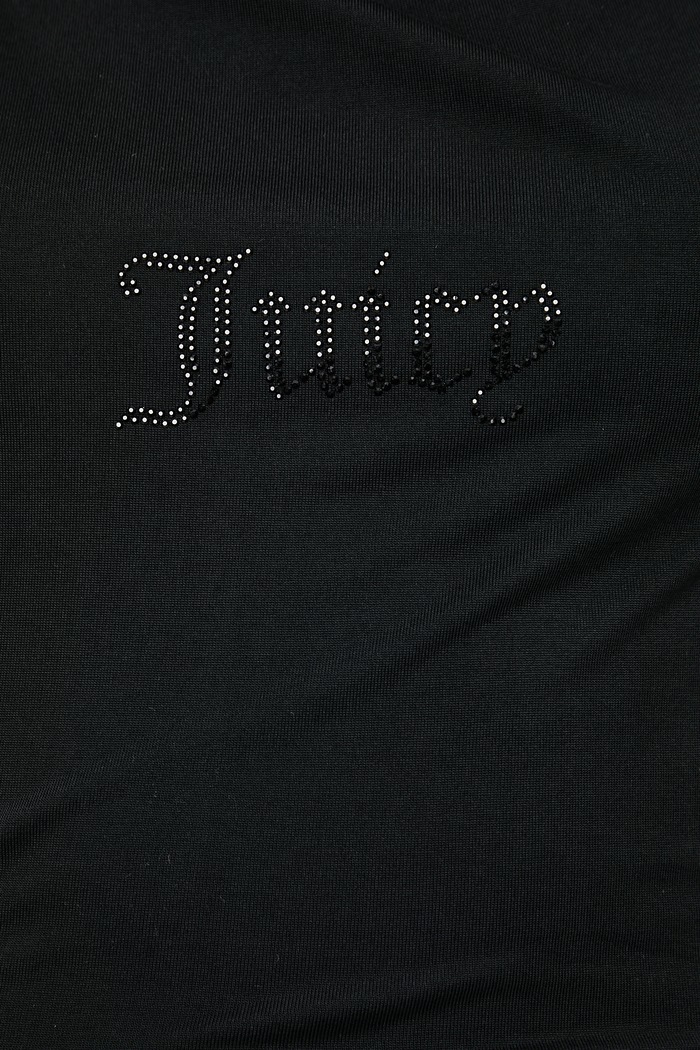 Šaty s viskózou TORI DRAPE Juicy Couture čierna JCWED226330