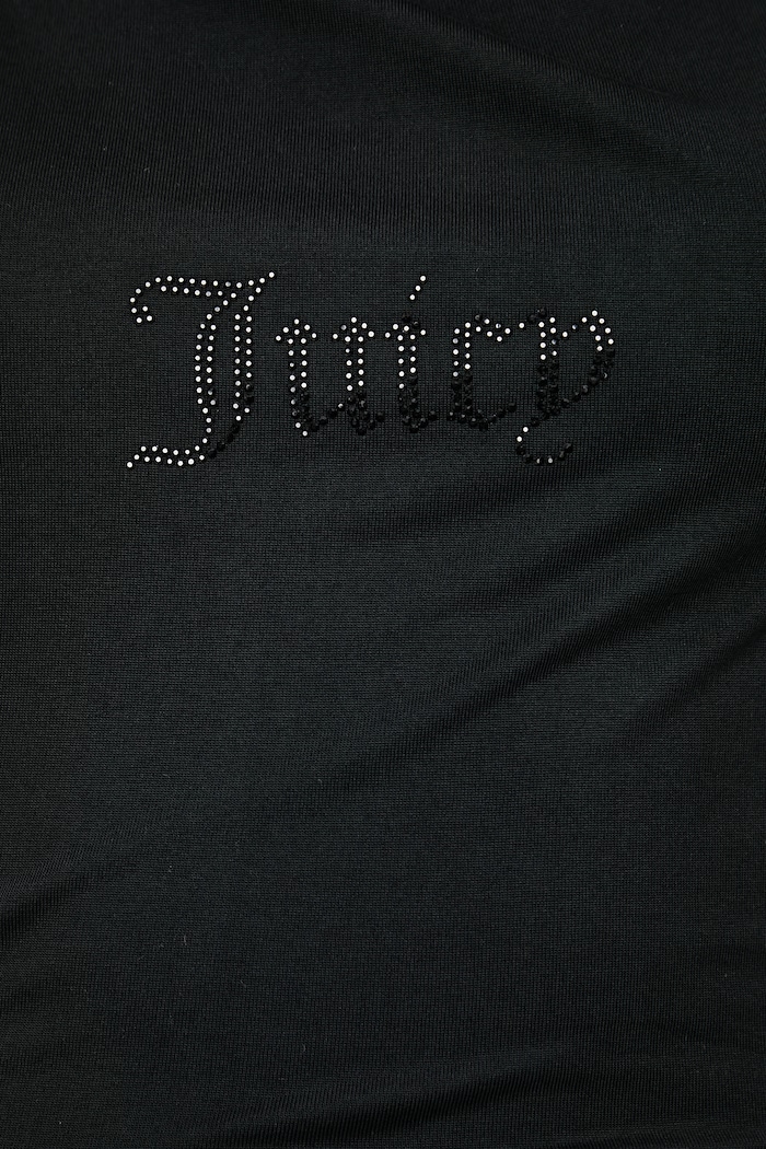 Šaty s viskózou TORI DRAPE Juicy Couture čierna JCWED226330