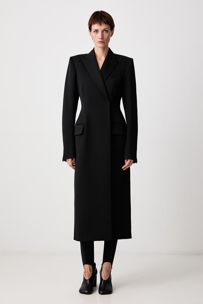 MUGLER Παλτό μάλλινο γυναικείο μαύρο COM1MA02051020