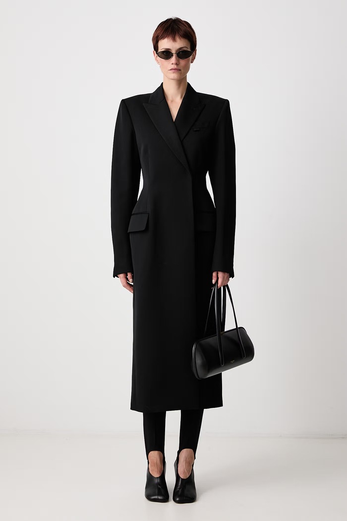 MUGLER Παλτό μάλλινο γυναικείο COM1MA02051020 μαύρο AW26