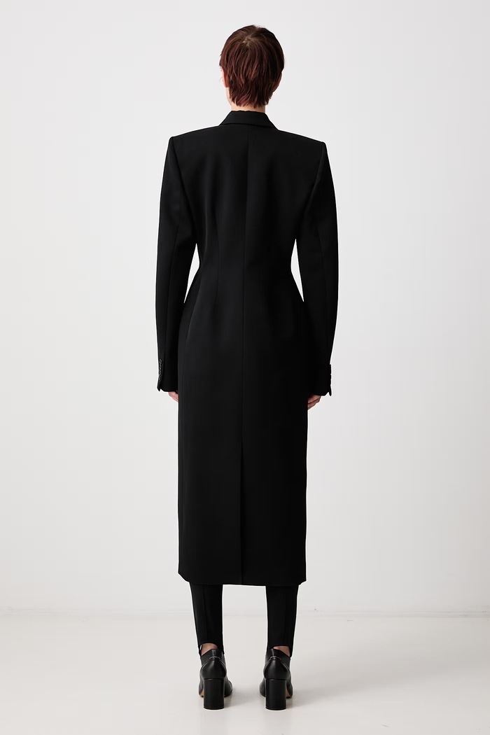 Ρούχα MUGLER Παλτό μάλλινο γυναικείο COM1MA02051020 μαύρο