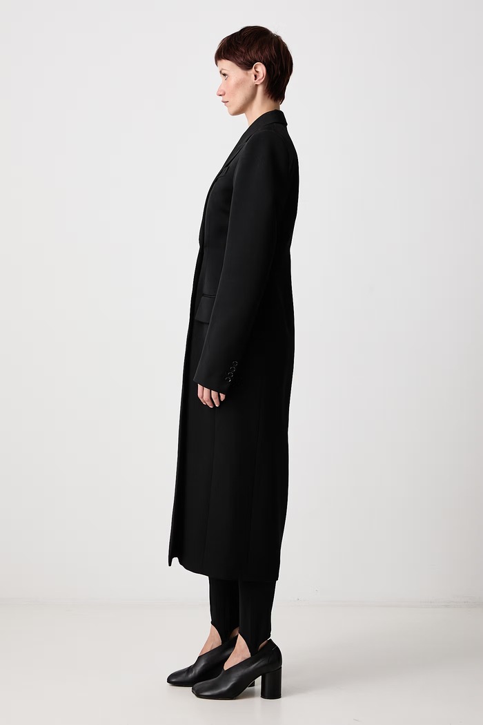 Παλτό μάλλινο γυναικείο MUGLER COM1MA02051020 μαύρο