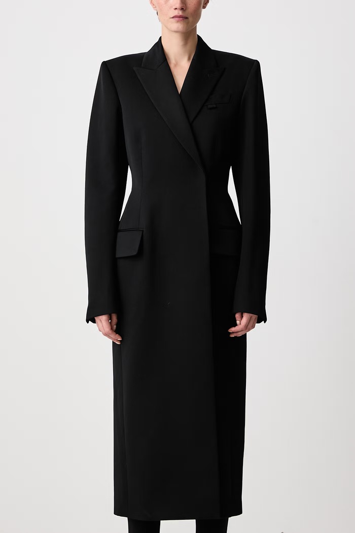 Παλτό μάλλινο γυναικείο MUGLER μαύρο COM1MA02051020