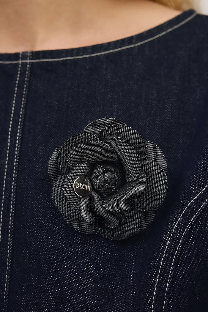 Sukienka jeansowa ASTI JEANS BIZUU granatowy ASTIJEANS.GRANATOWY