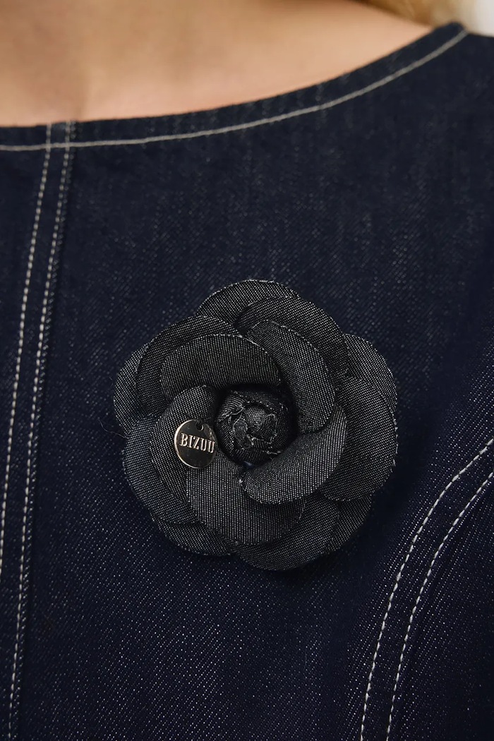 Sukienka jeansowa ASTI JEANS BIZUU granatowy ASTIJEANS.GRANATOWY
