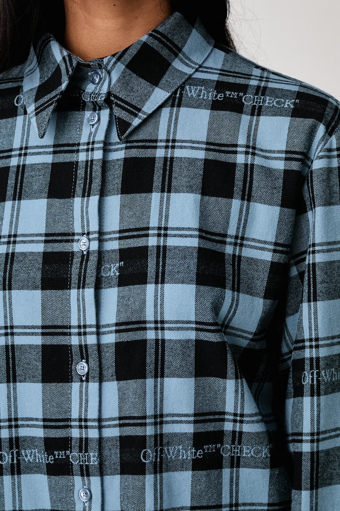 Off-White Check Flannel Panel σεμιζιέ καρό βαμβακερή 2FU00353T