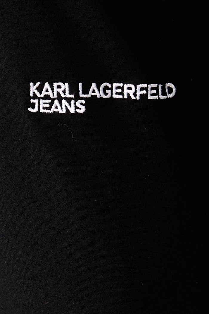 Sukienka z wiskozą Karl Lagerfeld Jeans czarny B4W13034