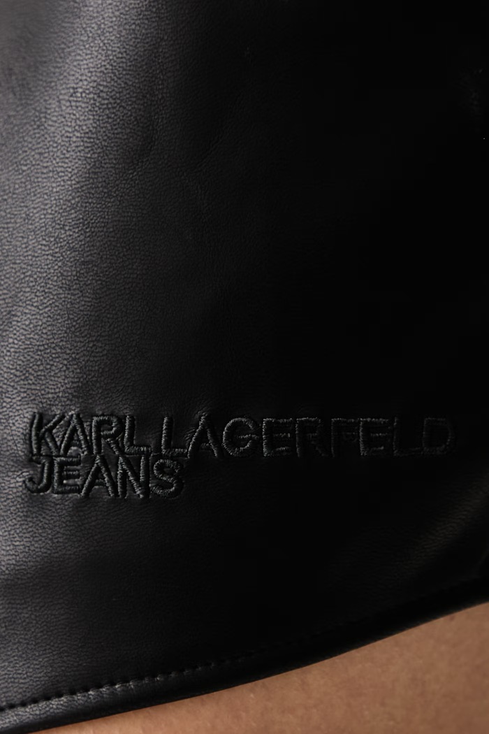Haljina od imitacije kože Karl Lagerfeld Jeans crna B4W13013