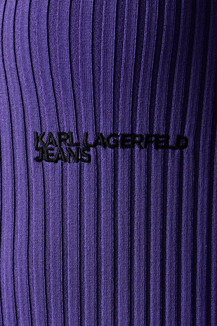 Bodycon haljina s viskozom Karl Lagerfeld Jeans ljubičasta B4W13012