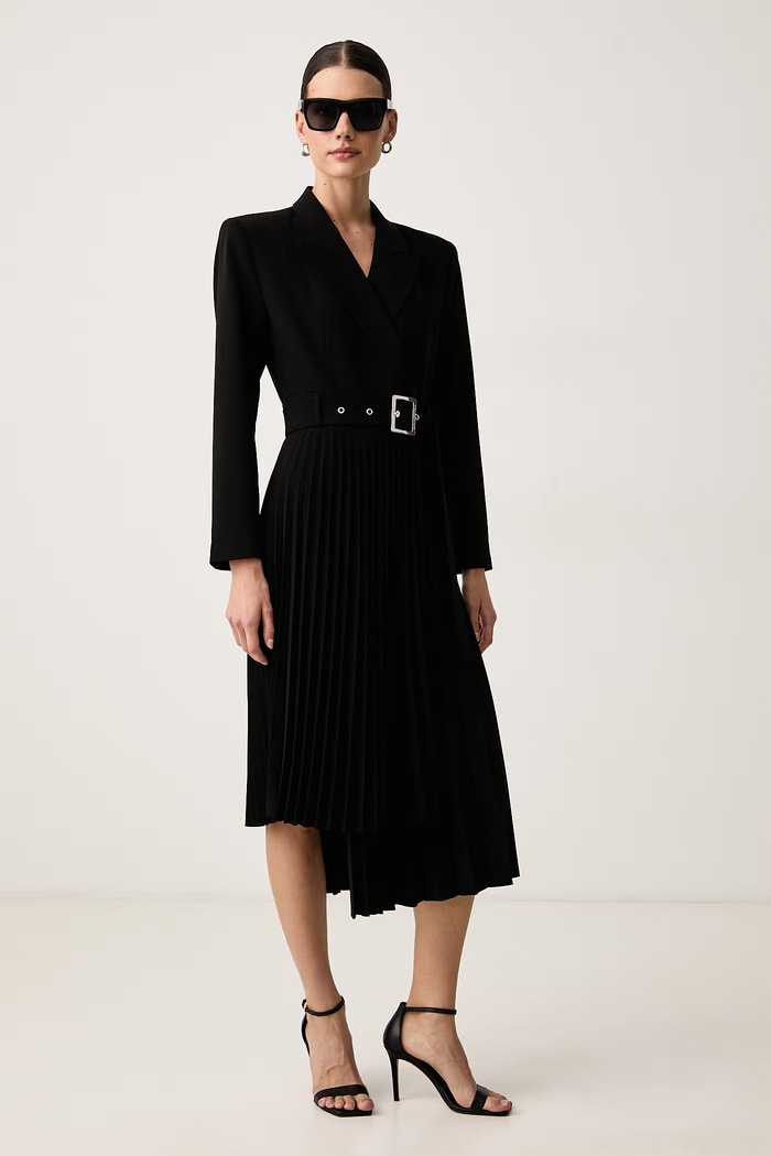 Karl Lagerfeld Разкроена рокля B4W13017 черен AW26