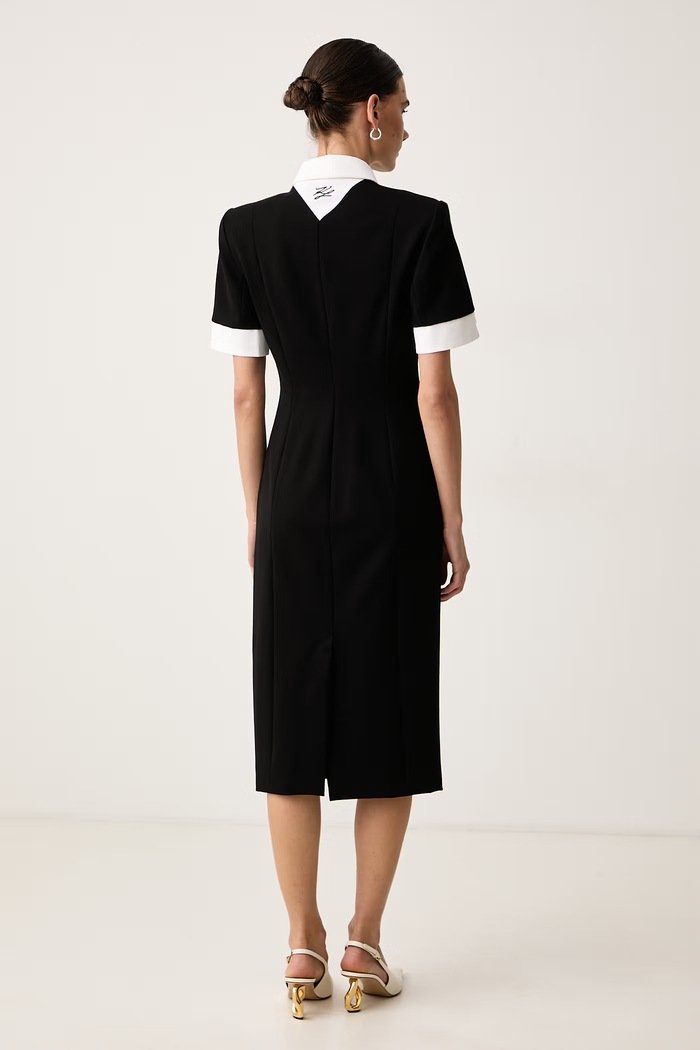Дрехи Karl Lagerfeld Рокля с вискоза B4W13018 черен