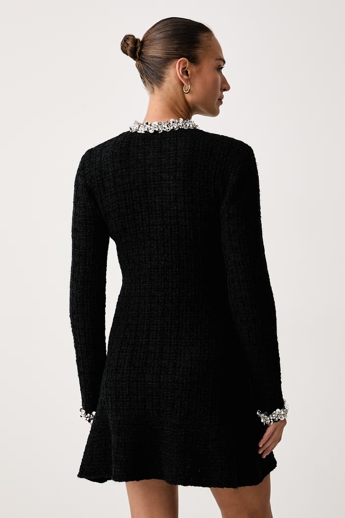 Îmbrăcăminte Karl Lagerfeld Rochie tricotată cu amestec de lână B4W13025 negru