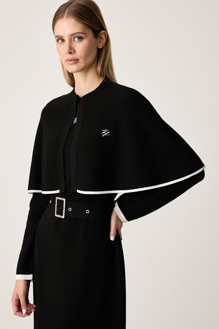 Φόρεμα με βισκόζη Karl Lagerfeld μαύρο B4W13027