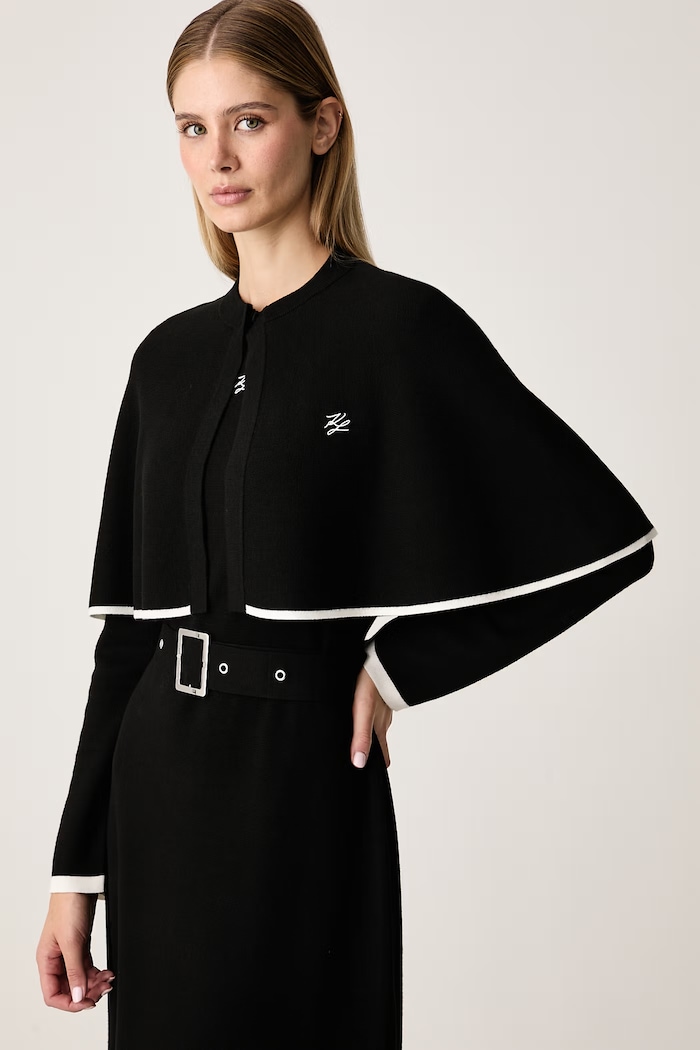 Φόρεμα με βισκόζη Karl Lagerfeld μαύρο B4W13027
