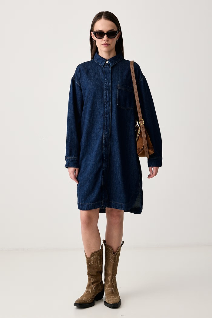 Marc O'Polo Sukienka jeansowa 5000014473 granatowy AW26