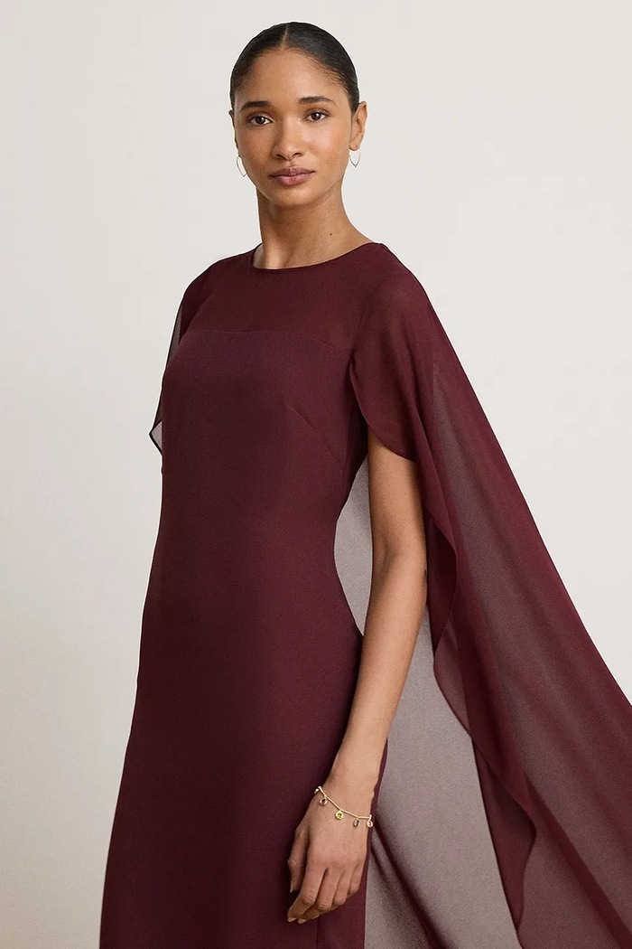 Odzież Lauren Ralph Lauren Sukienka empire 253B20797 bordowy