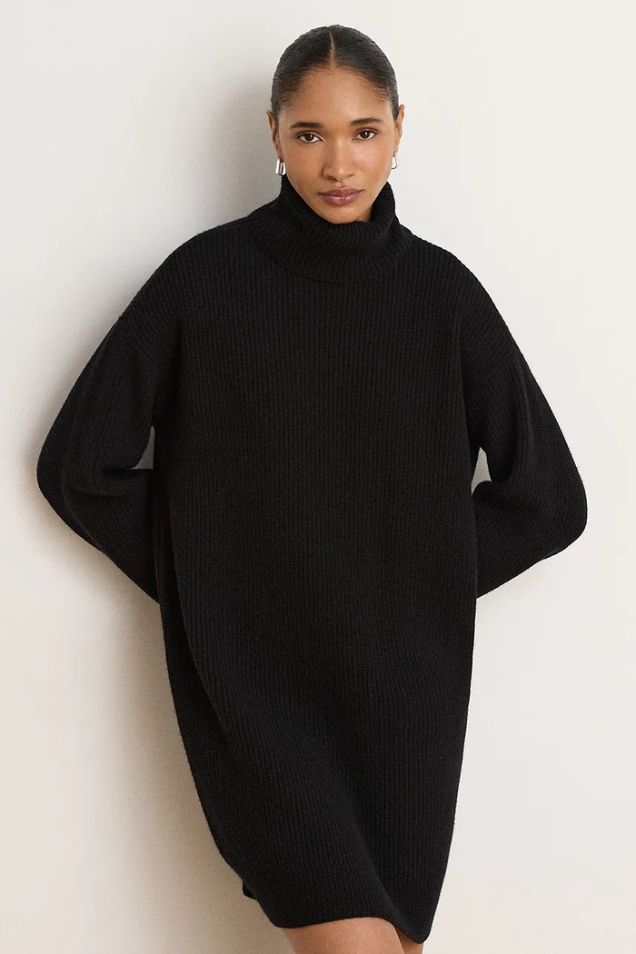 Odzież Lauren Ralph Lauren Sukienka sweterkowa wełniana 200P03457 czarny