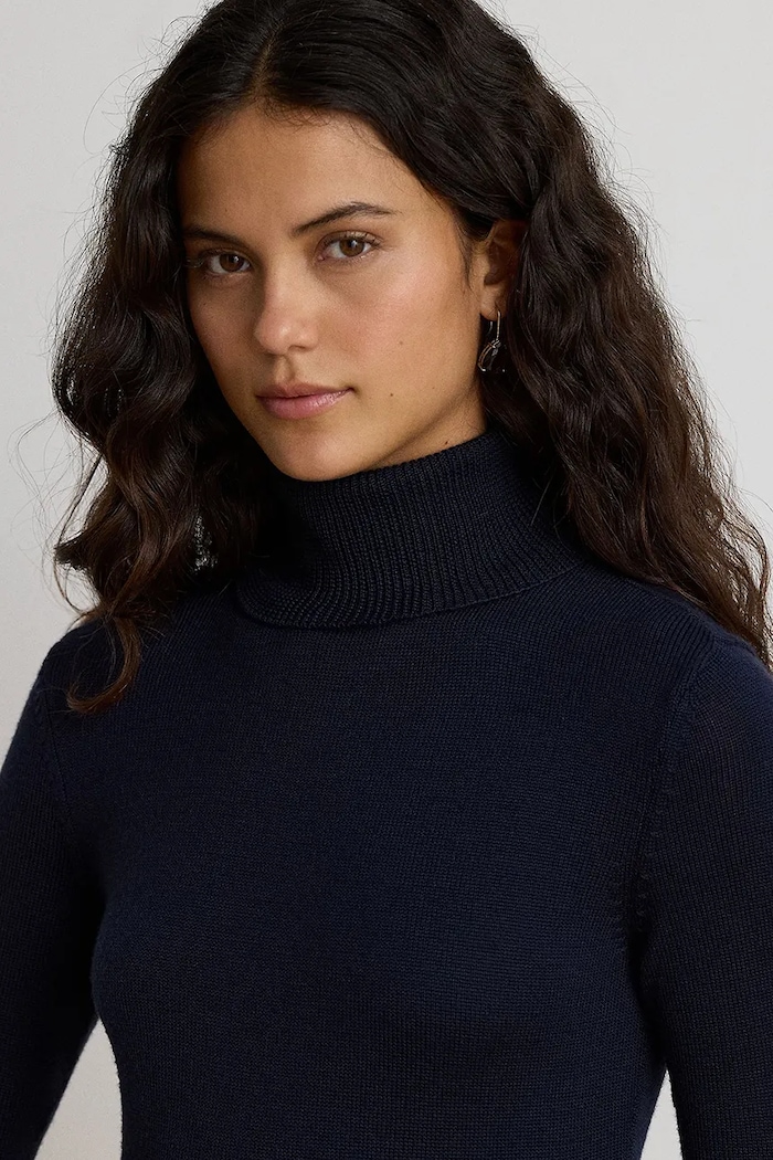 Šaty vlnené Lauren Ralph Lauren 200B29815 tmavomodrá