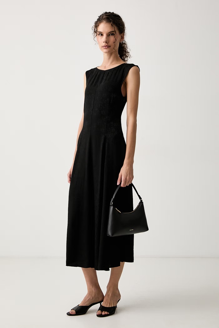 Max&Co. Sukienka z wiskozy VIRGOLA 2626226101200 czarny AW26
