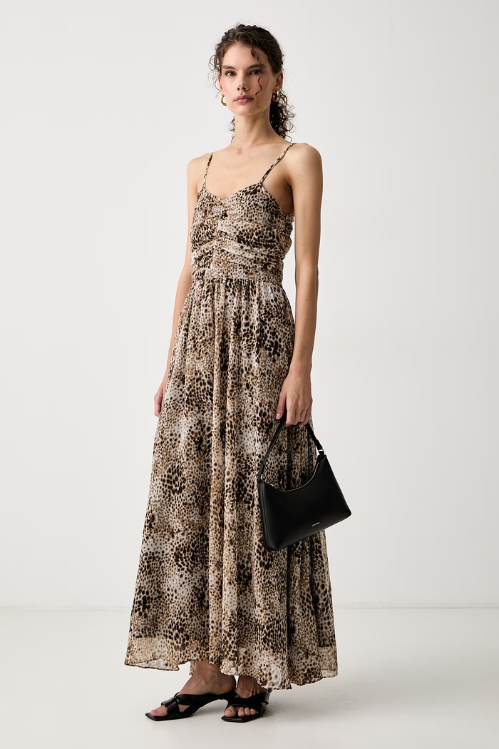Max&Co. Sukienka rozkloszowana URBANO 2626226061200 beżowy AW26