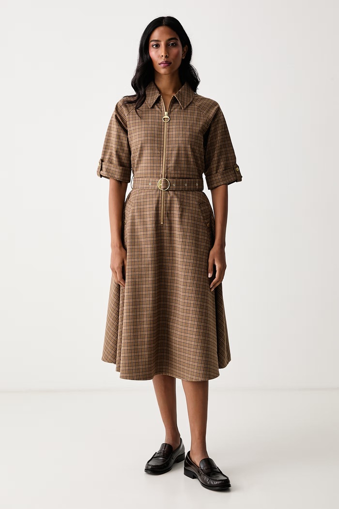Barbour Sukienka Carville brązowy LDR1042