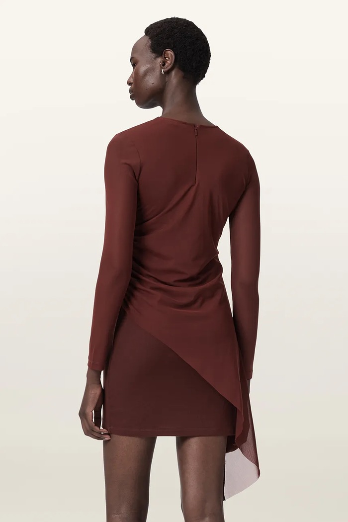 AllSaints Rochie RILEY SL W134DE rosu AW26