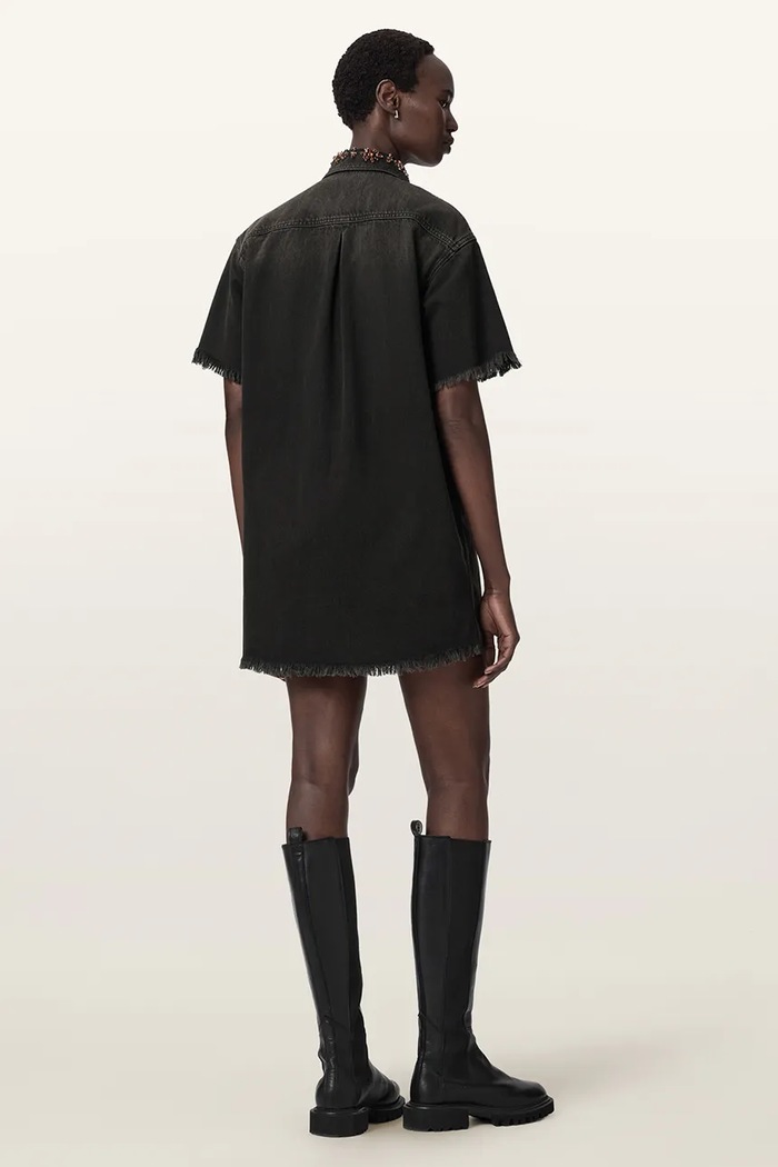 AllSaints Sukienka jeansowa FILOU W075DF brązowy AW26