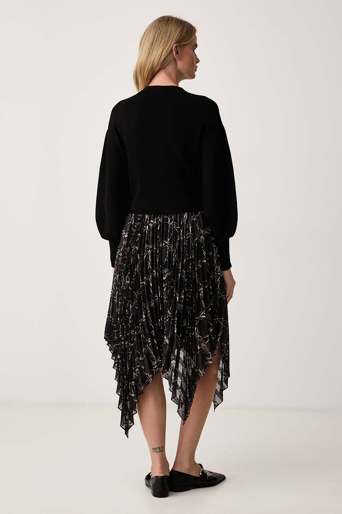 Odzież AllSaints Sukienka plisowana CONNIE W331DF granatowy