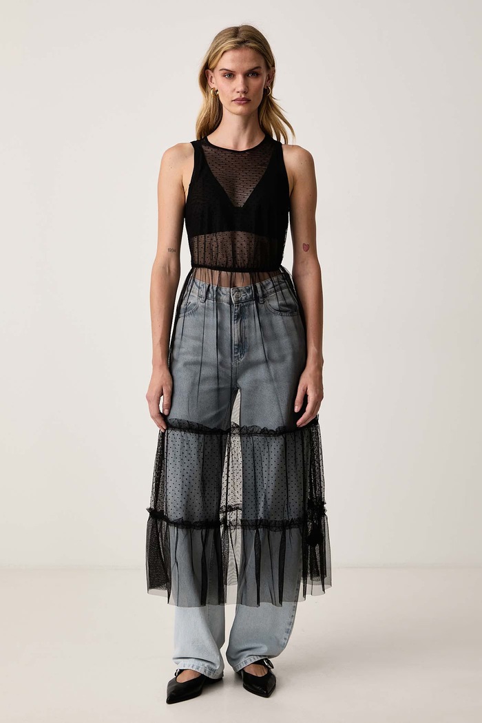 AllSaints Sukienka rozkloszowana TERRA czarny W055DF