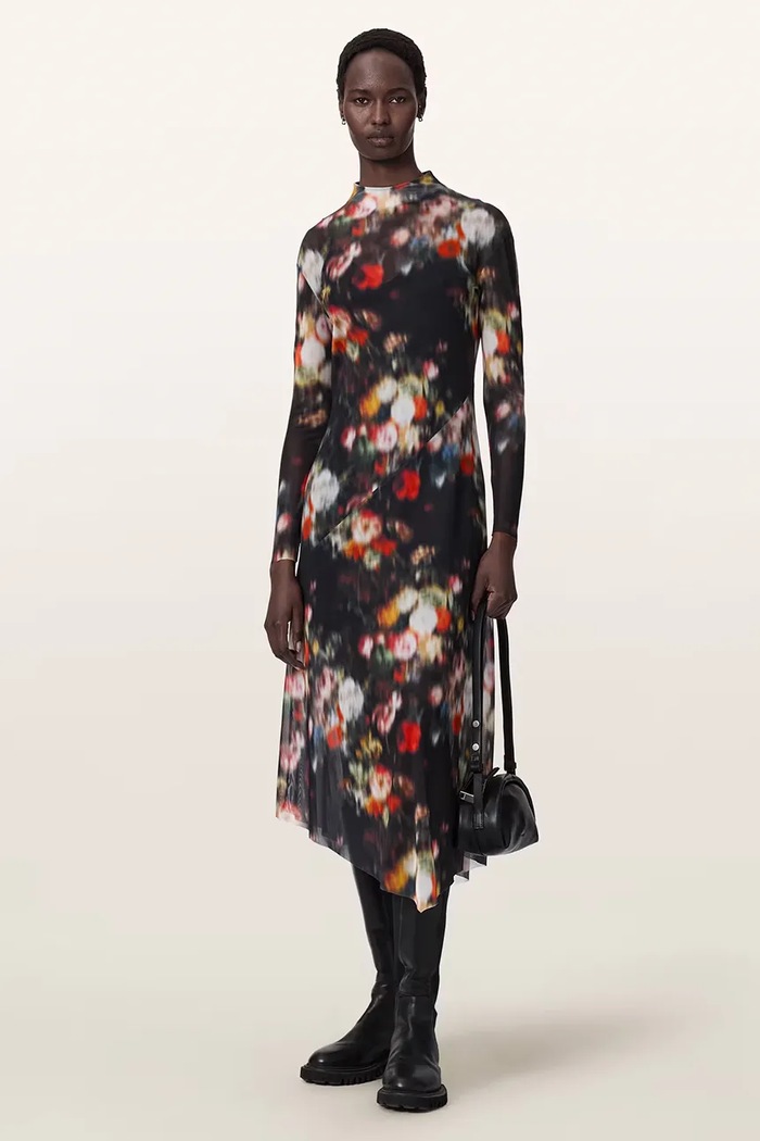 AllSaints Sukienka GRACIE czarny W042DF