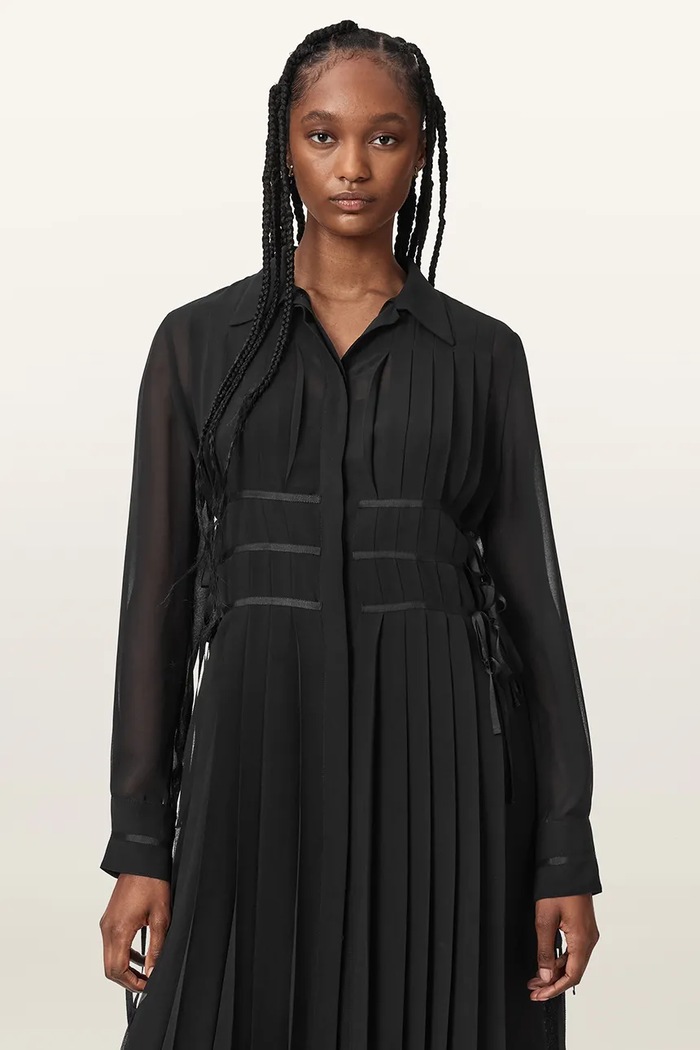 Îmbrăcăminte AllSaints Rochie MINNA W025DF negru