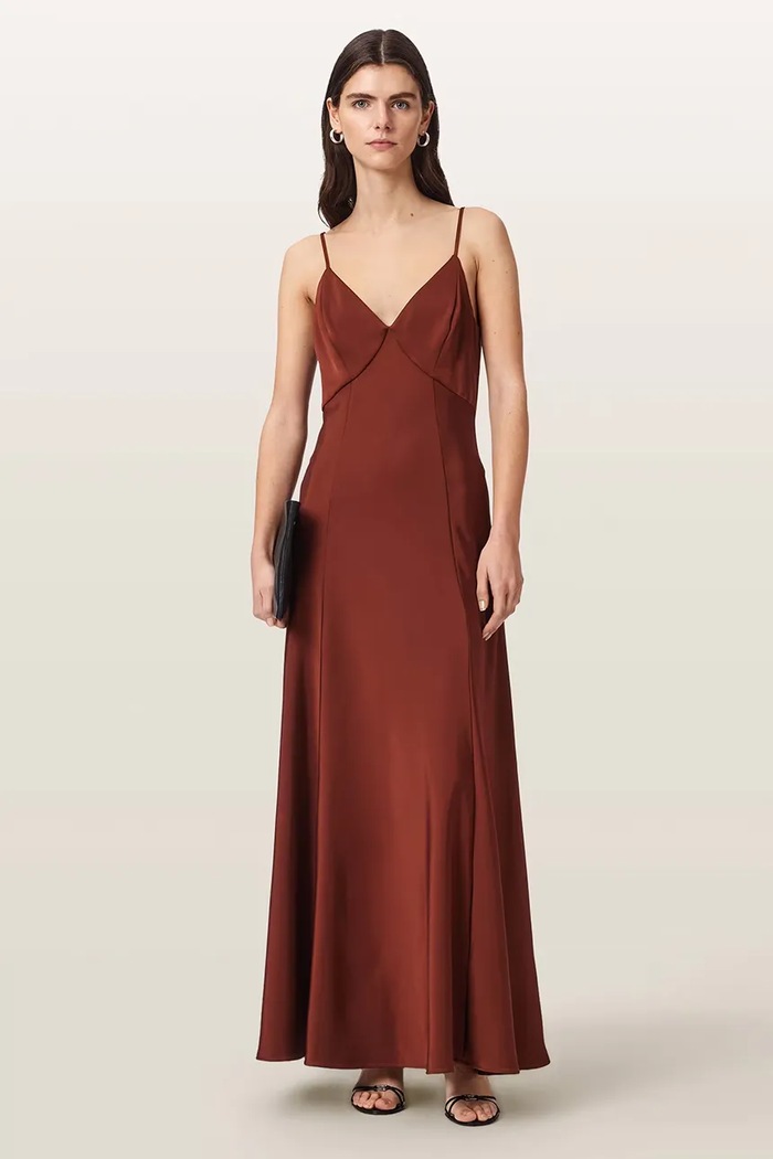 Odzież AllSaints Sukienka IRINA W024DF czerwony
