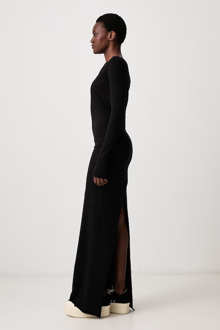 Ziggy asymmetrical dress plain cotton Rick Owens DRKSHDW DS02F6511.RN black