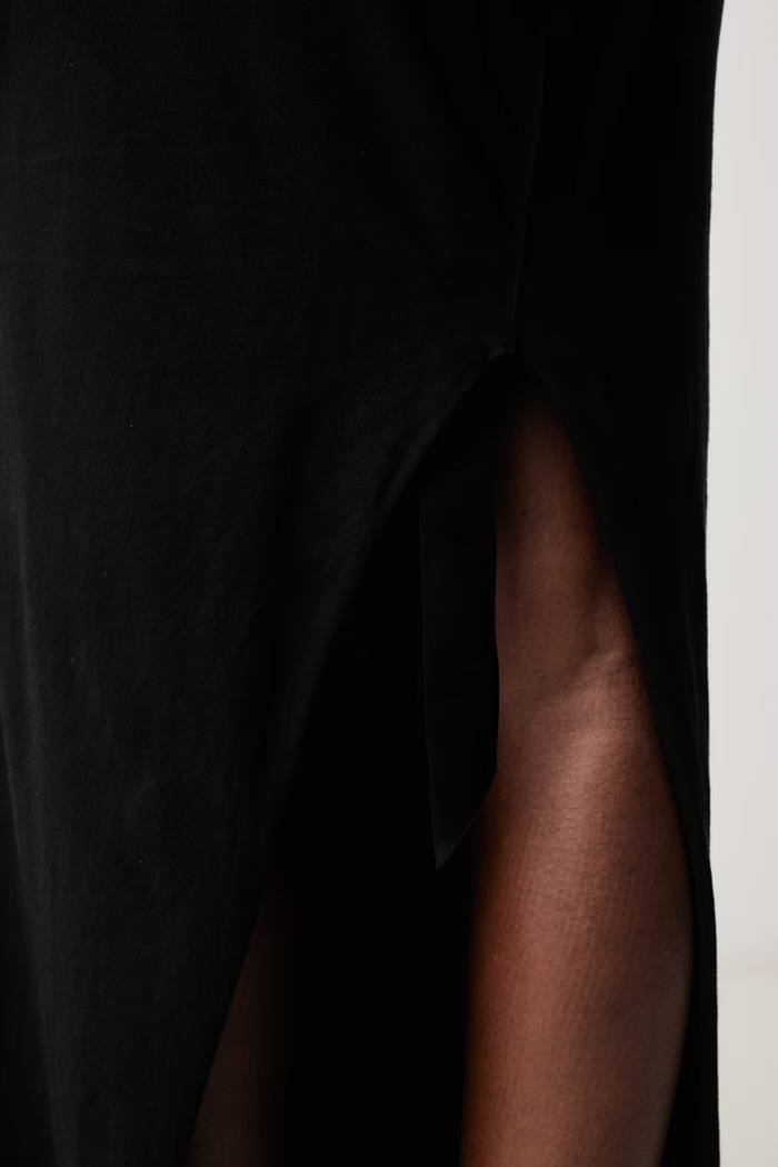 Rick Owens DRKSHDW Ziggy asymmetrical dress plain cotton DS02F6511.RN