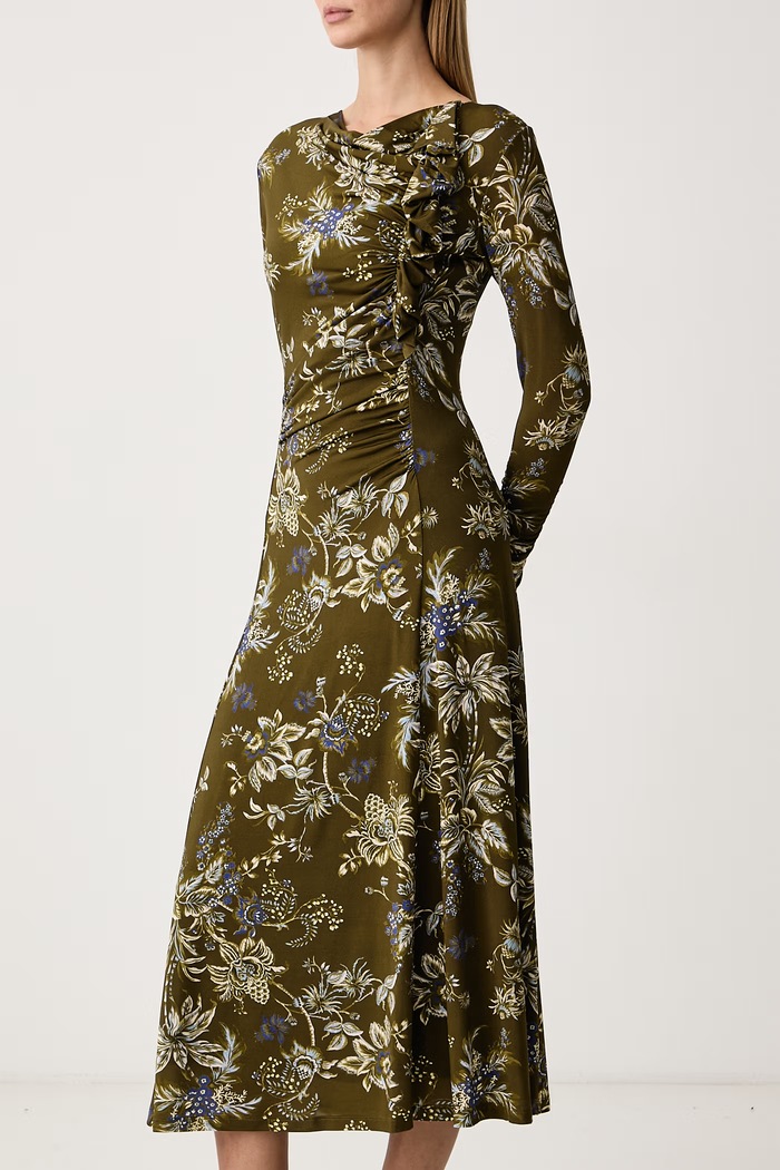 Rochie cu vâscoză MLLADORATO Marella 2623626072200 verde