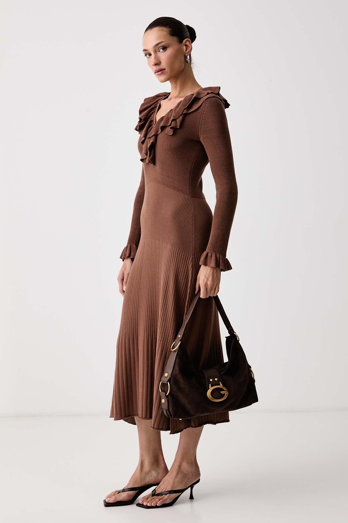 Marella Φόρεμα από lyocell MLSLATINO 2623326034200 καφέ AW26