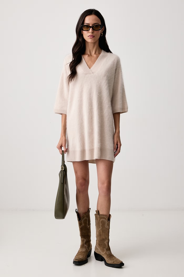 Marella Sukienka wełniana MLLPLACIDO 2623326025200 beżowy AW26