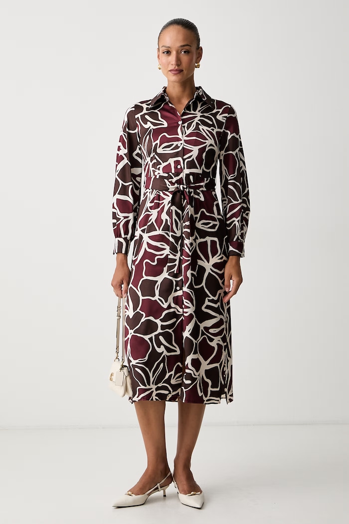 Marella sukienka Emme by Marella 2625226081200 bordowy AW26