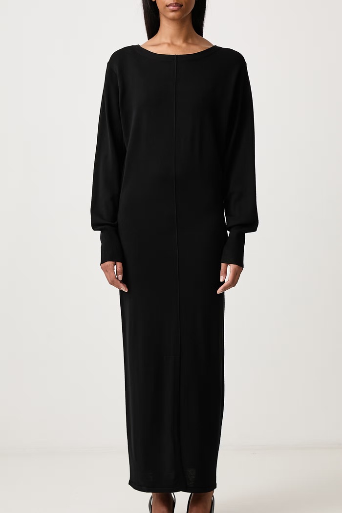 Pletena haljina od merino vune KATHLEEN Soeur crna ROB1464KATHLEEN