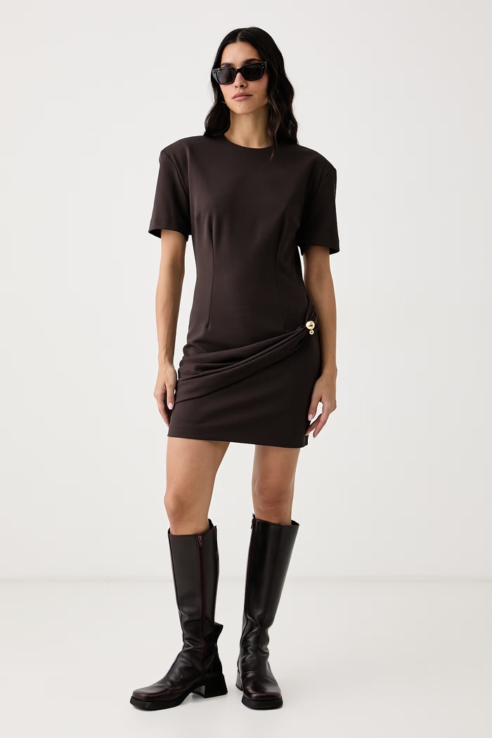 Aniye By Sukienka Tylo 181078 brązowy AW26