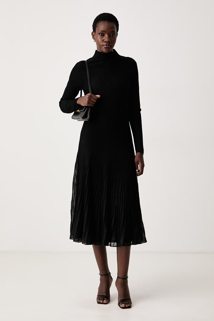 BOSS Haljina A-kroja Felvetta 50568320 crna AW26