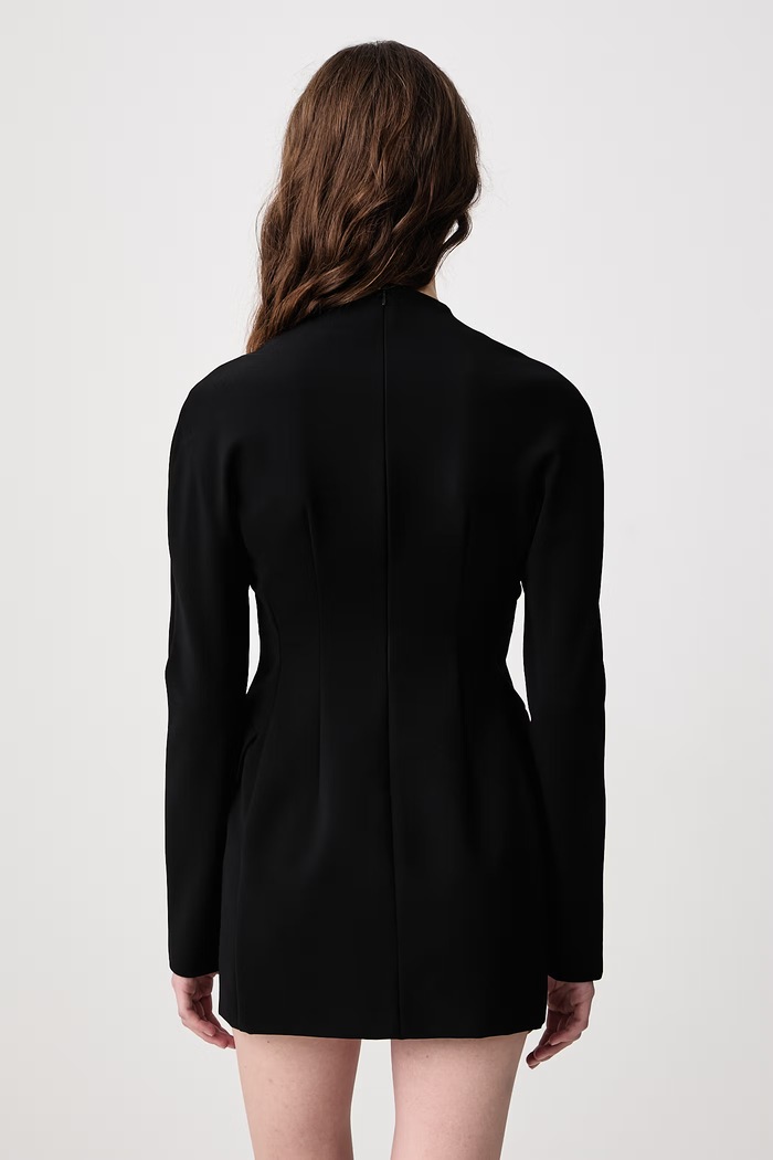 Oblečení Sportmax Tefrite07 šaty hladké s viskózou 2622226052600 černá